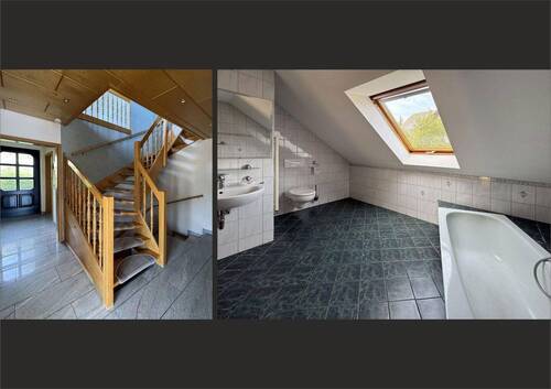 Treppe und Badezimmer 1.OG - 