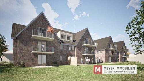 Gesamtansicht Haus 1 und 2 - 1 Zimmer Mehrfamilienhaus, Wohnhaus zum Kaufen in Rastede