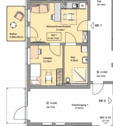 Grundriss WE7.png - Etagenwohnung mit 44,70 m² in Eppenbrunn zur Miete
