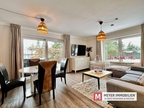 Wohn- und Esszimmer - Etagenwohnung mit 88,00 m&sup2; in Rastede zum Kaufen