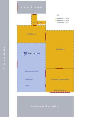 Skizze / Freifläche in Gelb - 
