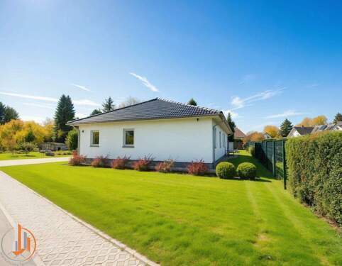 Außenansicht vorn - KI generiert - Bungalow mit 145,50 m&sup2; in Bördeland zum Kaufen