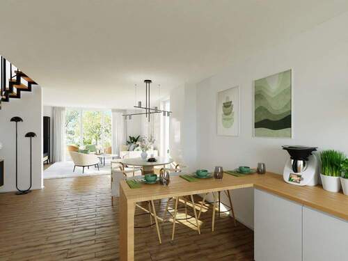 1_Visualisierung Wohnen Satteldach - 