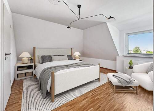 Einrichtungsbeispiel Schlafzimmer - Etagenwohnung mit 67,00 m² in Bad Nauheim zum Kaufen