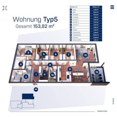 Wohnung Typ5, EG-3.OG, WE 01, 04, 09, 14 - 