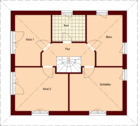 TIMOWA-Gundriss Stadthaus OG Variante 11 - Mehrfamilienhaus, Wohnhaus mit 143,00 m² in Sanitz zum Kaufen