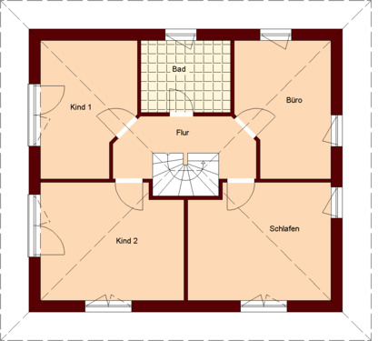 TIMOWA-Gundriss Stadthaus OG Variante 11 - Mehrfamilienhaus, Wohnhaus mit 143,00 m² in Sanitz zum Kaufen