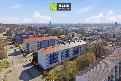 Luftbild - 3 Zimmer Etagenwohnung in Ulm