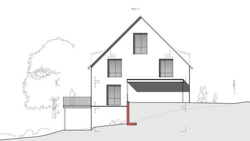 04 Ansicht, Giebel, Süd - 