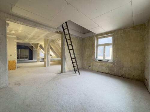 Rohbau Wohnzimmer und Esszimmer - 