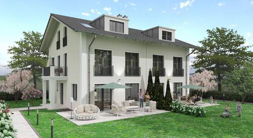 Aussenansicht (S/W) - Ein Traumhaus - 500 Meter Luftlinie zum Chiemsee