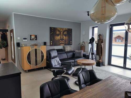 Wohnzimmer - Terrassenwohnung mit 131,90 m&sup2; in Pocking zum Kaufen