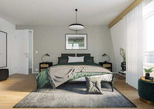 Schlafzimmer - Etagenwohnung mit 130,50 m&sup2; in Nürnberg zum Kaufen