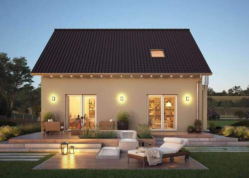 Hausansicht - Das individuelle Einfamilienhaus mit eleganter, gerader Treppe!