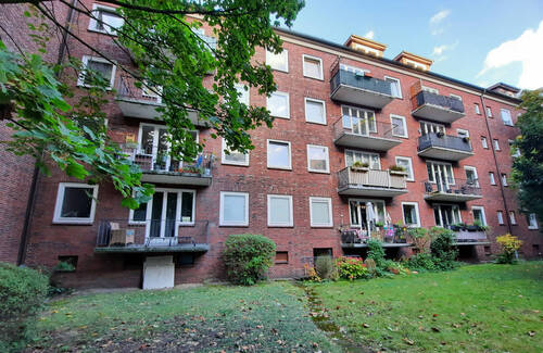 Rückansicht - 2 Zimmer Etagenwohnung zum Kaufen in Hamburg