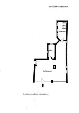 Grundriss - Laden-Gewerbefläche in zentraler und werbewirksamer Lage von Rudolstadt zu vermieten