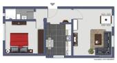 Grundriss - 2 Zimmer Etagenwohnung zur Miete in Delligsen