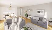 Die moderne Wohnküche lädt zu gemeinsamen Mahlzeit - 4 Zimmer Etagenwohnung in Rostock