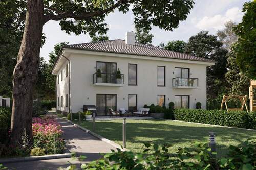 Beispiel Haus (Gartenseite) - 4 Zimmer Doppelhaushälfte zum Kaufen in Panketal