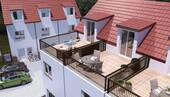 sonnige Dachterrasse mit Aussicht - 5 Zimmer Reihenmittelhaus in Regensburg / Harting