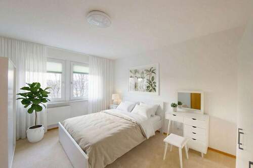 Schlafen-Einrichtungsbeispiel - Etagenwohnung mit 49,50 m&sup2; in Chemnitz zur Miete