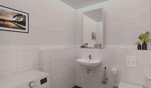 Zusätzliches Gästebad mit Waschmaschinenanschluss - 3 Zimmer Etagenwohnung zum Kaufen in Germersheim