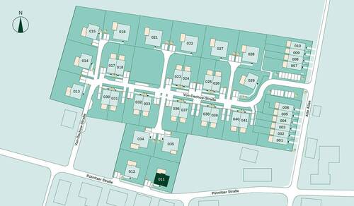 Lageplan des Hauses im Projekt Pütnitzwiese - 