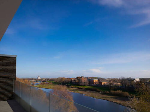 Visualisierung Aussicht auf die Alte Elbe. - Etagenwohnung mit 44,00 m&sup2; in Magdeburg zum Kaufen