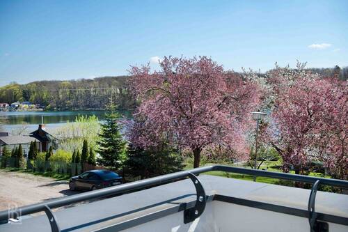 Blick von der Dachterrasse zum See - 5 Zimmer Mehrfamilienhaus, Wohnhaus zum Kaufen in Woltersdorf