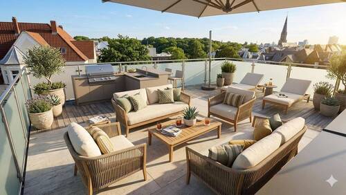 Balkon Dachgeschoss Süd-West - Gewerbeobjekt (Büro, Produktion, Verkauf) zum Kaufen in Hannover