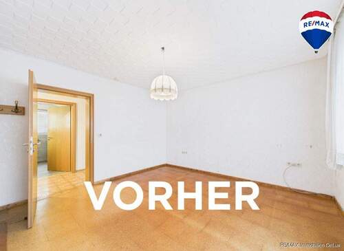 RE/MAX Immobilien DeLux Zweifamilienhaus Wadern-Lockweiler Arbeitszimmer vorher - 