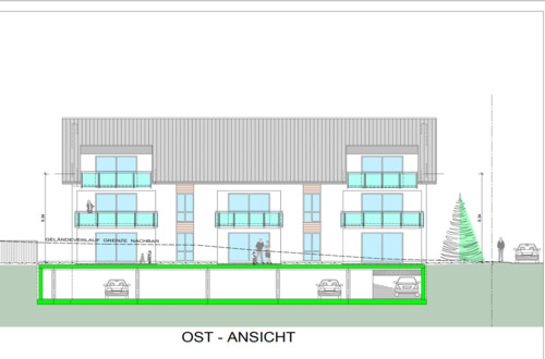Ansicht_Osten - Grundstück für Projekt mit 8 Einheiten, Tiefgarage und Aufzug in ruhiger Wohnlage