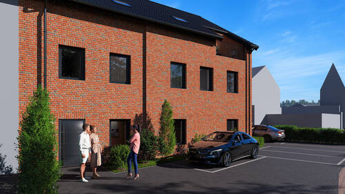 Vorderansicht - Geräumige Neubau-Etagenwohnung mit Dachterrasse in toller Wohnlage von Borken-Weseke!