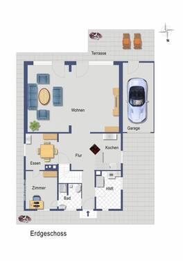 Erdgeschoss (Darstellung und Maßangaben sind ohne Gewähr) - 