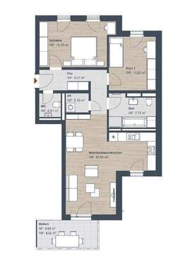 3-Zimmerwohnung A6 - 