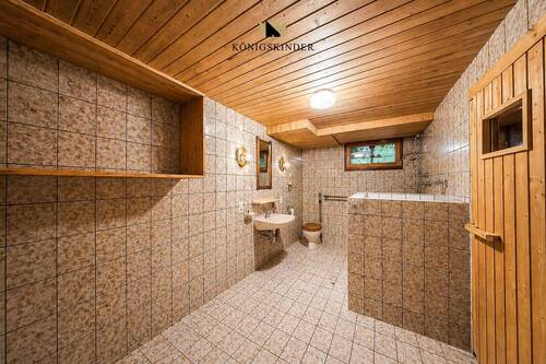 Wellnessbereich im Untergeschoss mit Dusche und WC - 