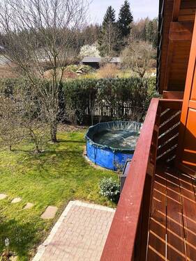 Blick Garten vom Balkon - 