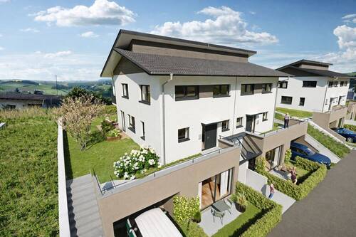 Beispiel - Nord-/Ostansicht - Pultdach - Grundstück in Penzberg zum Kaufen