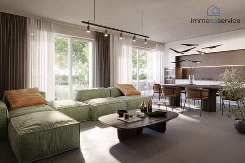 Wohnzimmer - 2 Zimmer Etagenwohnung zum Kaufen in Singen