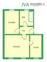 Grundriss - 2 Zimmer Etagenwohnung in Riesa