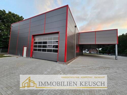 seitliche Ansicht mit Vordach - 