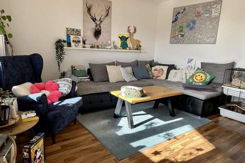 Wohnzimmer (Ansicht 3) - Etagenwohnung mit 86,40 m&sup2; in Landsberg zum Kaufen