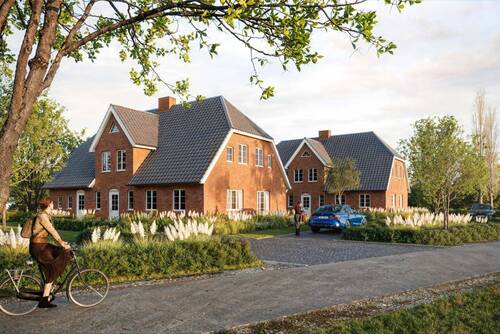 Visualisierung Straßenseite - 3 Zimmer Doppelhaushälfte zum Kaufen in Wrixum