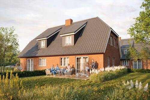 Visualisierung Rückseite - 3 Zimmer Doppelhaushälfte in Wrixum