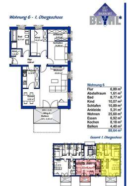 3 Zimmer Wohnung 1.OG - 