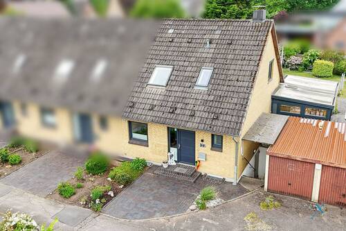 Luftaufnahme - Reihenendhaus mit 84,20 m&sup2; in Handewitt zum Kaufen