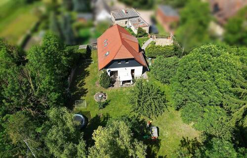 Luftbild Einfamilienhaus + Garten-2 - Einfamilienhaus mit 200,00 m&sup2; in Wörbzig zum Kaufen