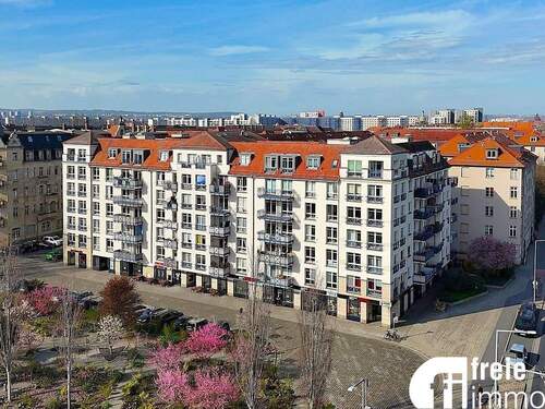 Luftaufnahme Ost-Nordansicht - 6 Zimmer Etagenwohnung in Dresden