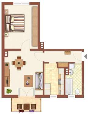 Bild 4 - Etagenwohnung mit 49,60 m&sup2; in Zeitz zur Miete