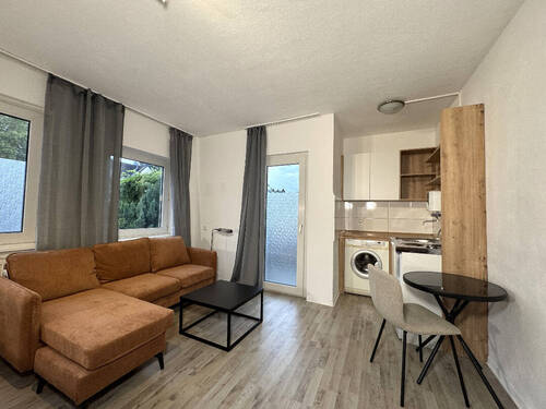 Wohnbereich.JPG - Möblierte 1 Zimmer Wohnung mit Loggia in Beckhausen, Gelsenkirchen - Ideal für Berufspendler!